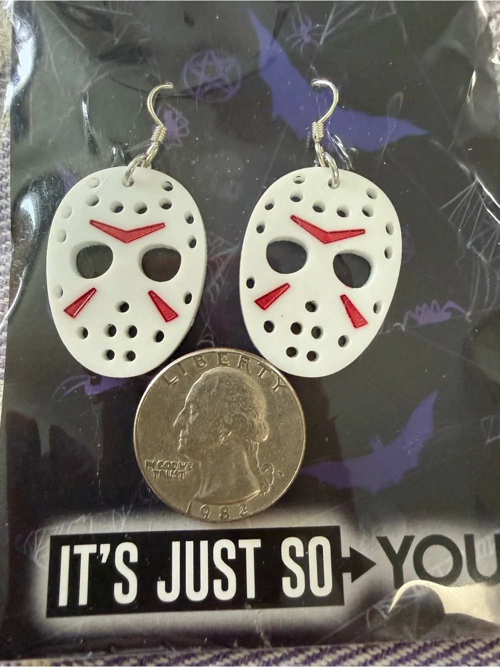 New Friday the 13th Jason Voorhees Hockey Mask Halloween Dangle Earrings